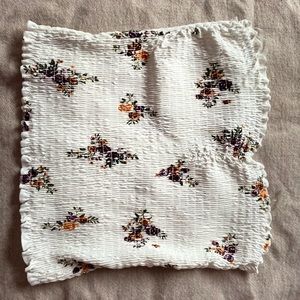 White Floral Tube Top